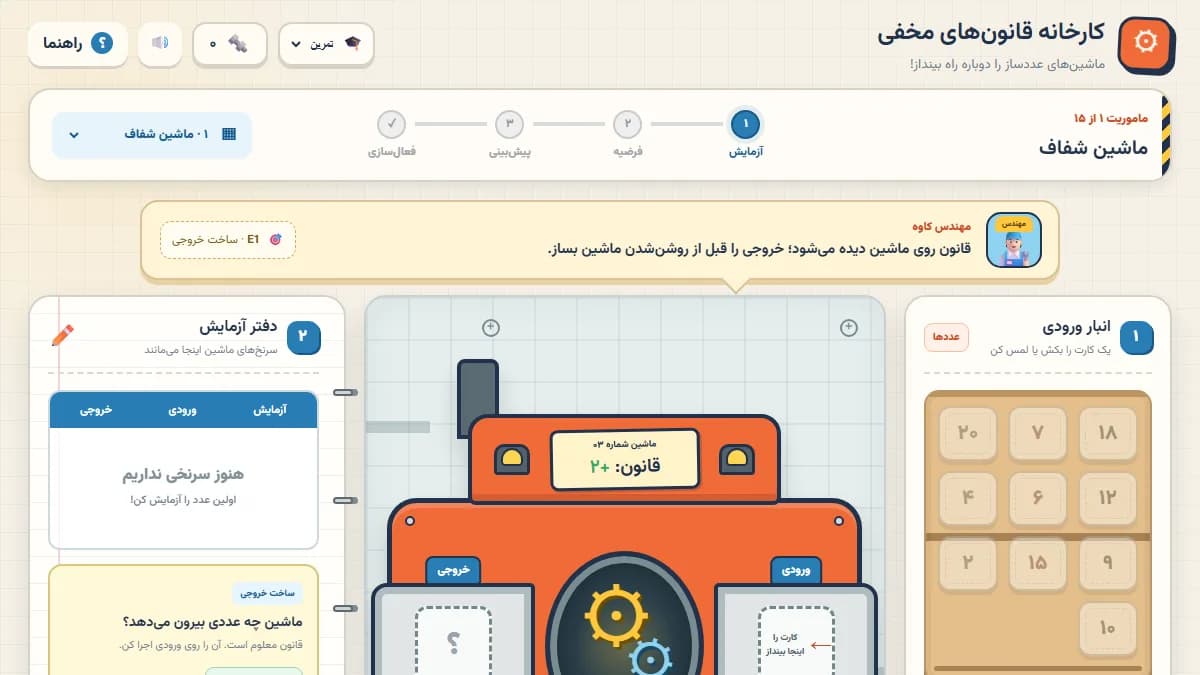 تصویر بازی کارخانه قانونهای مخفی