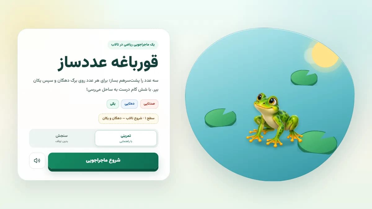 تصویر بازی قورباغه عددساز